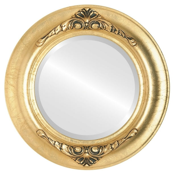 The Oval and Round Mirror Store Winchester Framed Round Mirror in Gold