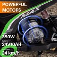 thumbnail image 3 of VOLTZ TOYS Upgraded Electric Dirt Bike for Kids, 24V 350W Motor, Max 24km/h Hand Accelerator and Brake Lever, 12" Air Tyre with Suspension, Electric Motorcycle Ride-on Car for Kids, 3 of 6