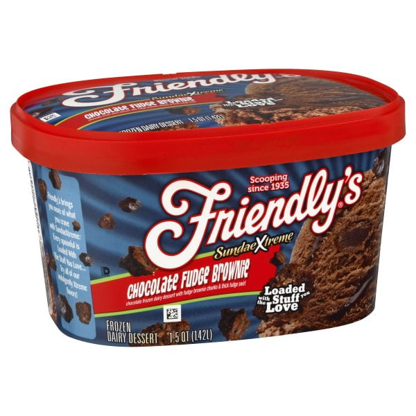 Friendlys Ice Cream Friendlys Sundae Xtreme Frozen Dairy Dessert, 1.5