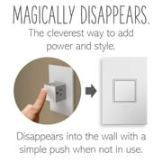 Legrand adorne 20Amp 1-Gang Pop-Out Outlet in Gloss White With Matching Wall Plate, ARPTR201GW2WP With Wall Plate White
