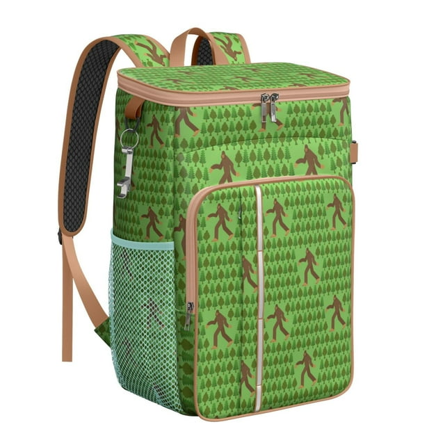 Sac à Dos Glacière Isolé Sasquatch Wilderness, Sac à Lunch Multi-Compartiments Étanche, Imperméable pour Extérieur, Camping, Plage, BBQ, Randonnée