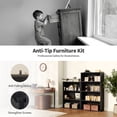 thumbnail image 3 of Gianna 3-Tier Bookshelves with Adjustable Shelves, Floor Standing Bookcase for Home & Office Storage, Black, 3 of 5
