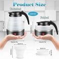 thumbnail image 2 of Foldable Kettle, 600ml Camping Kettle Mini Travel Kettle Foldable Silicone Kettle with Folding Cups, 2 of 4