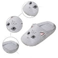 thumbnail image 5 of Qicasul Women's slipper Winter Slippers Fuzzy Comfortable Shoes Cute Cat Print Open Toe Flat Indoor Slides for Women Cozy Fall Home Footwear Grey US Size:8, 5 of 7