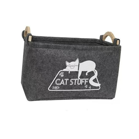Cesta de almacenamiento de juguetes para perros, cesta de fieltro para contenedores de mascotas, cesta de almacenamiento de suministros para mascotas,