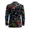 thumbnail image 6 of CHAQLIN Math Formula Print Polyester Slim Fit Casual Blazer for Men with Regular Fit, Classic Fit with Pocket Mens Blazer Jackets for Office, 6 of 9