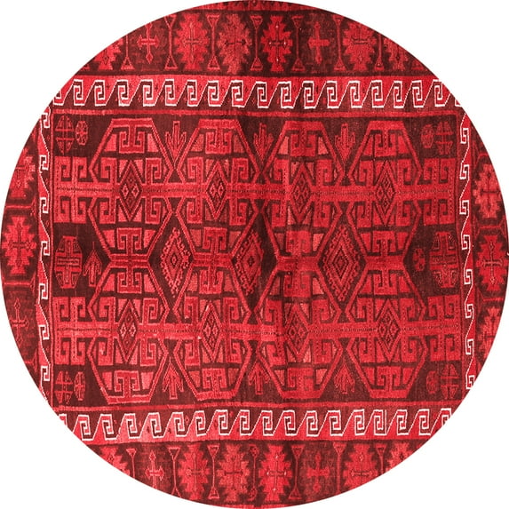 Ahgly Company Indoor Round Persian Red Traditional Area Rugs, 6' Round
