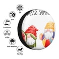 thumbnail image 4 of Rateoe Summer Gnome Pattern Tire Cover Wheel Protectors Weatherproof Wheel Covers Universal Fit for Trailer Rv SUV Truck Camper Travel Trailers Accessories-14 inch, 4 of 6