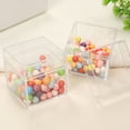 thumbnail image 6 of 12-Pack Clear Plastic Storage Boxes with Lids - 5x5x5cm Square Transparent Organizer Containers for Jewelry, Candy, Beads & Small Items, 6 of 8