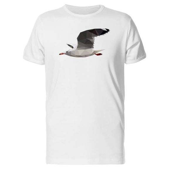 Polygonal Seagull Flying Around Tee Men's -Image by Shutterstock