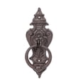 thumbnail image 1 of Sungmor Llamador de Puerta de Hierro Fundido Vintage, tirador resistente de 9.3" alt., diseño rústico en forma de trofeo para deco de puerta de entrada estilo farmhouse, acabado marrón antiguo, 1 of 9