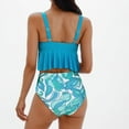 thumbnail image 7 of Fnooota Womens Tankini Swimsuits, Two Piece High Waisted Summer Athletic Bathing Suits Blue Size 2XL, 7 of 7