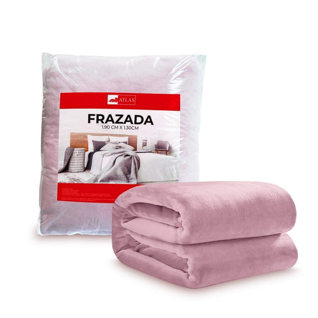 Frazada Cobertor Suave 130 x 190 Atlas del descanso Rosa