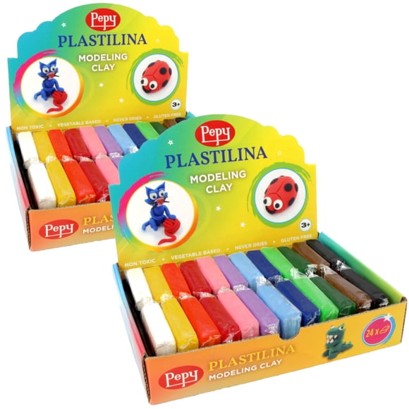 Set de plastilina para modelar Pepy, 48 barras de 40 g, multicolor
