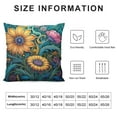 thumbnail image 5 of MLJA  Summer Colorful Flowers Bloom Abstract Art Throw Pillow Covers Square Pillowcase Pretectors Cushion Cover for Home Office Sofa Couch, Double-Sided Printed, 5 of 5