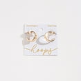 thumbnail image 2 of Women's Small Gold Flat Hoop Earrings by Howard's, 2 of 3