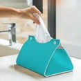 thumbnail image 5 of Goofa Aqua Pattern Triangle Square Tissue Box Cover, Modern PVC Leathe Facial Paper Holder,Decorative Holder/Organizer for Bathroom Vanity Countertop, 5 of 9