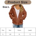 thumbnail image 2 of Womens Winter Long Sleeve Button Sherpa Jacket Coat Pockets Warm Fleece, 2 of 5