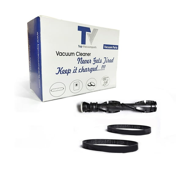 2038072 One Roller Brush With 17364 Style 7, 9, 10, 12, 14 Flat Belts [2PK] For Models 12B1, 1240, 12406