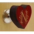 thumbnail image 2 of IBA Indianbeautifulart Red Engraved Knobs 10 Pc Furniture Wooden Scallop Knobs Rustic Drawer Pull, 2 of 3