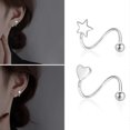 thumbnail image 3 of Cartilage Wrap Earrings Twisted Hoop Earrings For Women Spiral Earrings, 3 of 4