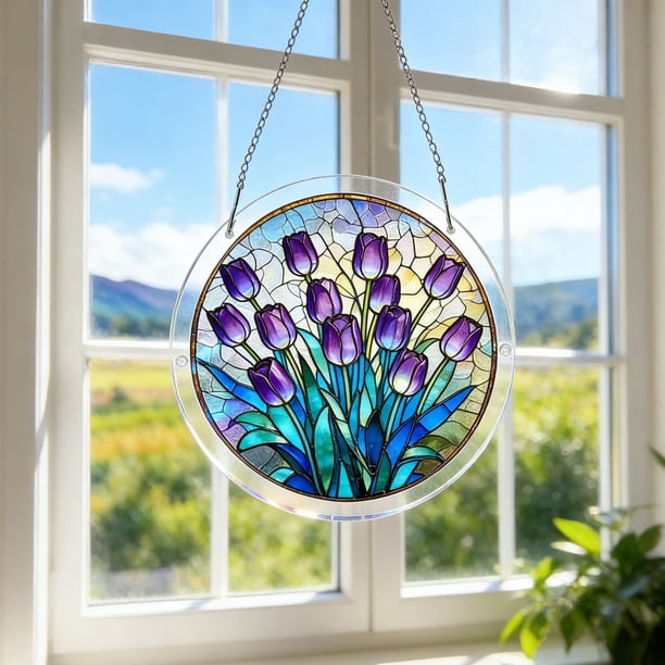 Acrylic Puzzle Colorful Window Decor