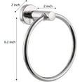 thumbnail image 2 of Silver Towel Ring, Bath Hand Towel Ring 304 Stainless Steel Round Towel Holder for Bathroom,2Pcs, 2 of 7