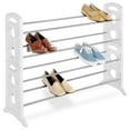 thumbnail image 6 of Whitmor 4-Tier Shoe Rack - Store up to 20 Pairs of Shoes - Silver and White, 6 of 9