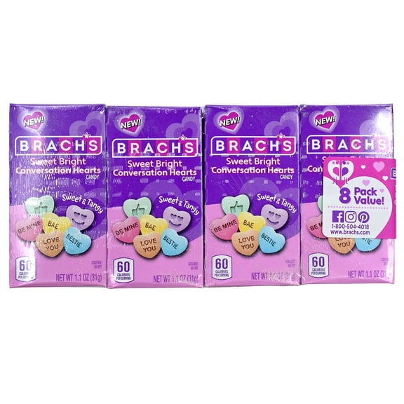 Brach's Sweet Bright Conversation Heart Boxes, 8 Count