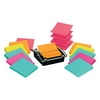 Post-it Super Sticky Dispenser & Pop-up Notes, 3 in x 3 in, Assorted Colors, 12 Pads