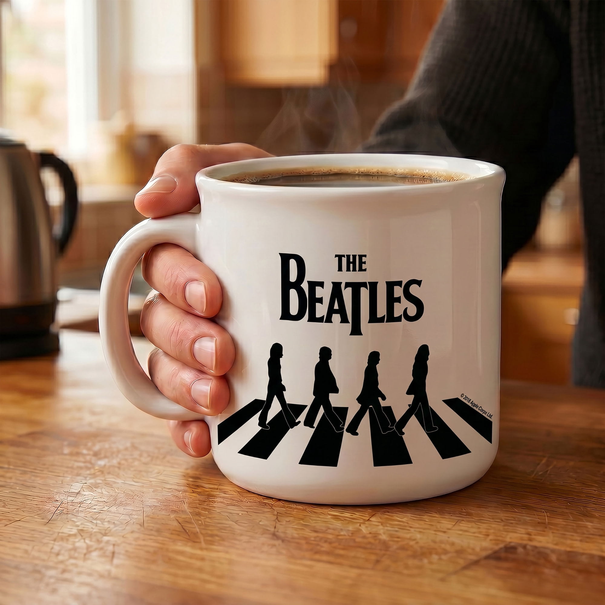Pyramid America: The Beatles: Abbey Road Walk - 20oz Ceramic Camper Mug - Coffee & Tea Cup, Microwave-Dishwasher Safe, Band Fan Collectible, Licensed