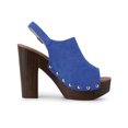 thumbnail image 3 of BLISSFUL STEP Women's Shoes Chunky Heel Buckle Slingback Chunky Platform Sandals Dark Blue 5.5, 3 of 7