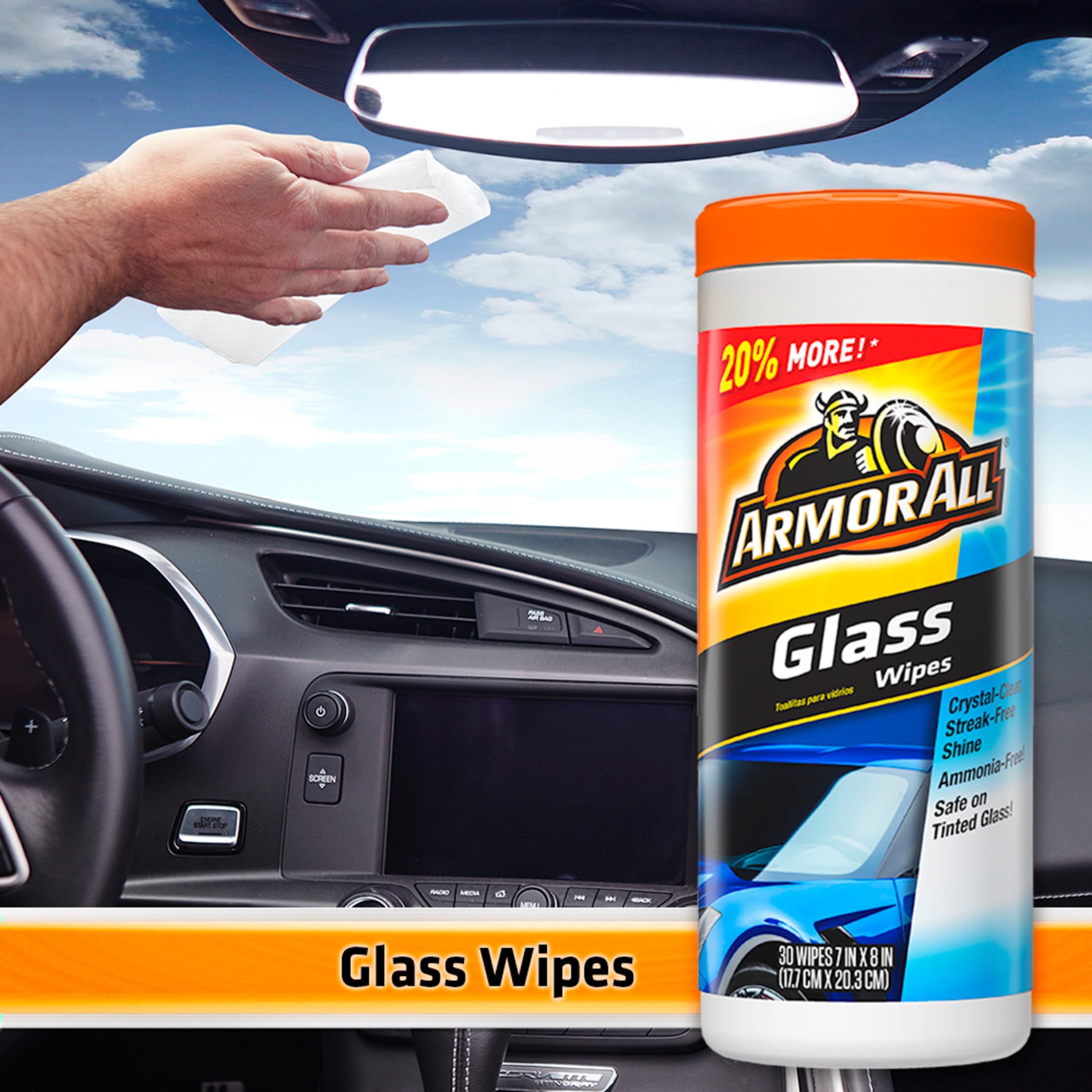 Armor All Cleaning Wipes in a Pouch, 60 Count - Car Interior Cleaner:  Ultimate Car Wipes and Interior Care Products 