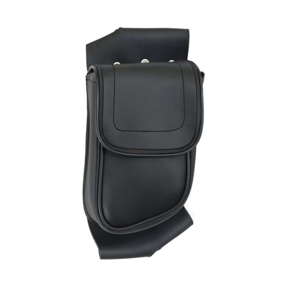 Daniel Smart Motorcycle Leather Crash Bar Bag - Right Side Saddlebag Guard bag Storage Pouch Snap Closure. (CRASH BAR BAG Right Side)