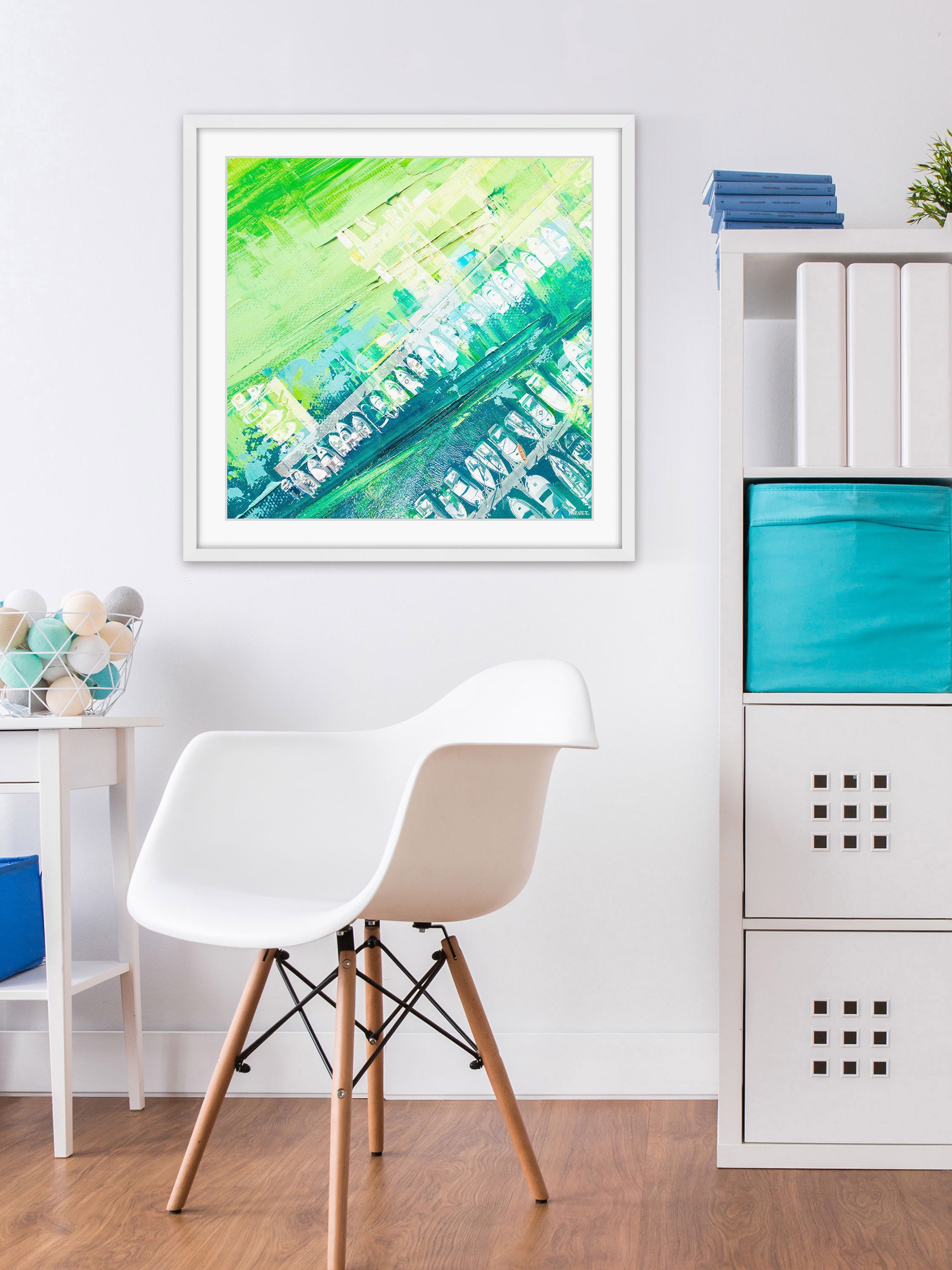 "Green Haze" Framed Painting Print