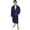 Navy, variant on Men’s 100% Terry Cotton Bathrobe Toweling Robe Blue Large