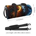 thumbnail image 2 of Easygdp Red And Blue Fire Skull Warrior Bolsa de Viaje, Bolsa de Mano, Bolsa de Gimnasio, Bolsa de Equipaje para Viaje, 2 of 6