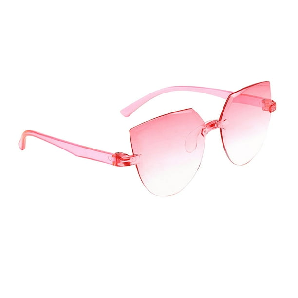 Gafas de sol sin marco Yuyangstore para mujer Rosa degradado