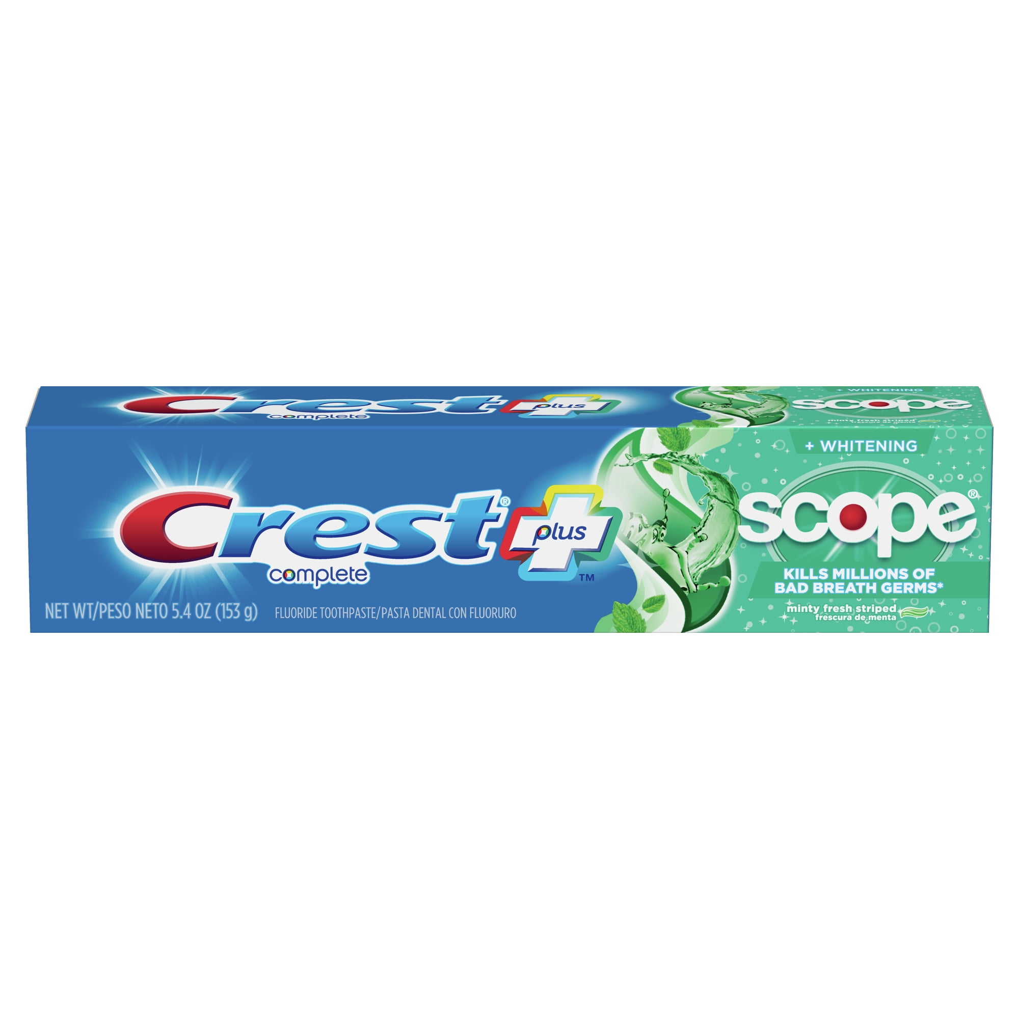 Crest + Scope Complete Whitening Toothpaste, Minty Fresh, 5.4 oz
