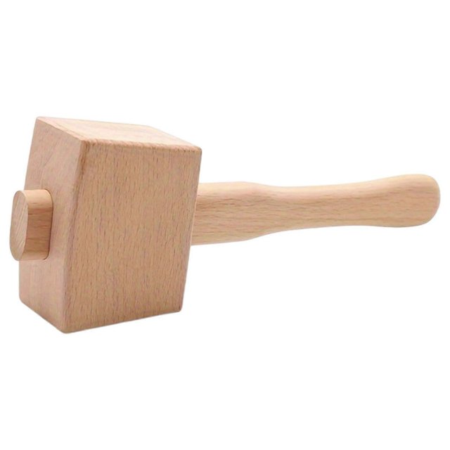Wooden Mallet 9.84Inch Beech Wood Carpenter Hammer For Woodworking Carving Mallet Striking Chisels