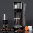 thumbnail image 5 of Black Single Serve Coffee Brewer for K-Cup Pods and Ground Coffee, 30 oz Capacity, 5 Brew Sizes Up to 14 oz, Adjustable Drip Tray, 5 of 6
