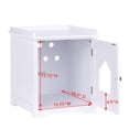 thumbnail image 6 of PAWLAND Cat Litter Box Enclosure, Cat House Side Table,Night Stand Pet House, Indoor Cat House, White, 6 of 9