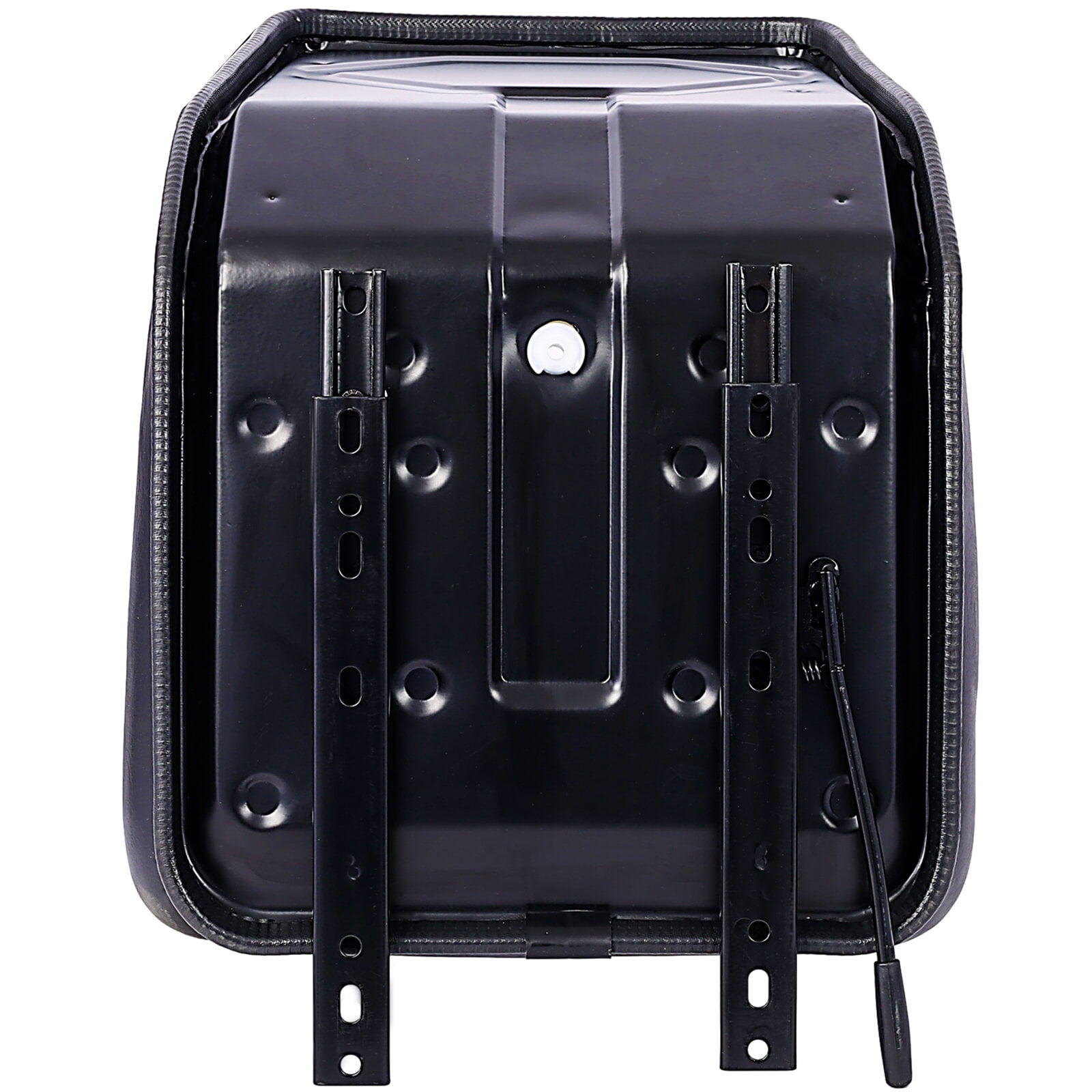 , Universal Tractor Seat with a Drain Hole Replacement Seat Thickly-Padded Seat Durable and Water-Resistant Horizontally Adjustable Black, Black ,Steel ,