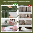 thumbnail image 5 of Lapalife 2 Panels Blackout Velvet Curtains, Scroll Floral Pattern Rod Pocket Thermal Insulated Velvet Curtain Drapes for Living Room, 52"x 84", Green, 5 of 7