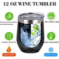thumbnail image 2 of Valentines Day Gifts for Him Husband Boyfriend Men - 12 oz Wine Tumbler with Straws,Lids - Funny Gifts for Her Wife Girlfriend Women, Presents Ideas for Valentines Day,Xmas,Birthday,Dating,Anniversary, 2 of 6