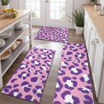 thumbnail image 2 of Pink and Purple Of Leopard Print Kitchen Rugs Sets Of 3,Kitchen Runner Rugs Non Skid Washable,Decorative Kitchen Floor Mats for Kitchen,Sink,Laundry,17"x30"+ 17"x47" + 17"x59", 2 of 6
