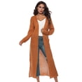 thumbnail image 4 of Women's Cardigan Sweater Long Thin Coat With Slit Large Pockets, 4 of 13