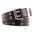thumbnail image 1 of Cinturón de doble hilera de agujeros estilo punk para mujer, cinturón de moda punk, cadena decorativa Talla única, 1 of 5