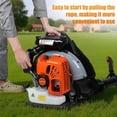 thumbnail image 3 of 65CC Gas Backpack Leaf Blower, 2-Stroke 3hp Engine 700 CFM 200 MPH High Airflow for Lawn Care, Adjustable Backpack Straps with 1.7L Fuel Tank for Comfort, 3 of 6