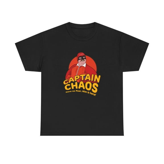 Captain Chaos Have No Fear Cannonball Run TShirt Nostalgia Black Maroon Tee - Black / L